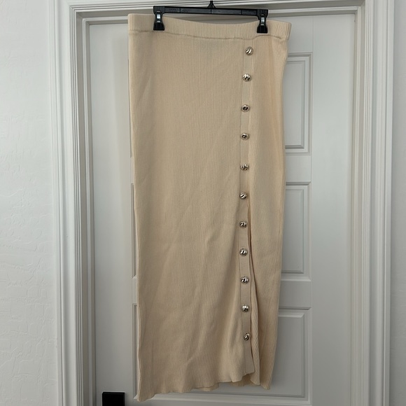 Eloquii Maxi Sweater Skirt With Button Down Placket - Picture 7 of 8
